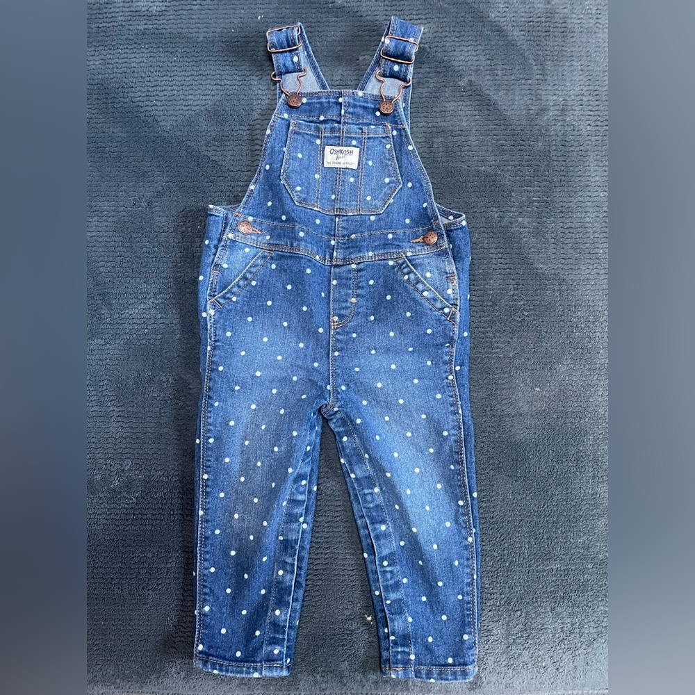 NWOT OshKosh B’gosh polka dot overalls